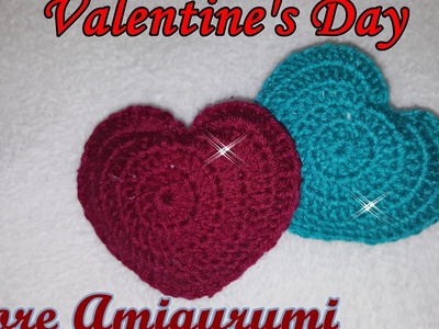 DIY San Valentino fai da te-Cuore amigurumi all'uncinetto-facilissimo-crochet heart Valentine's Day