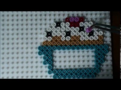 Tutorial cup cake in pyssla.hama beads