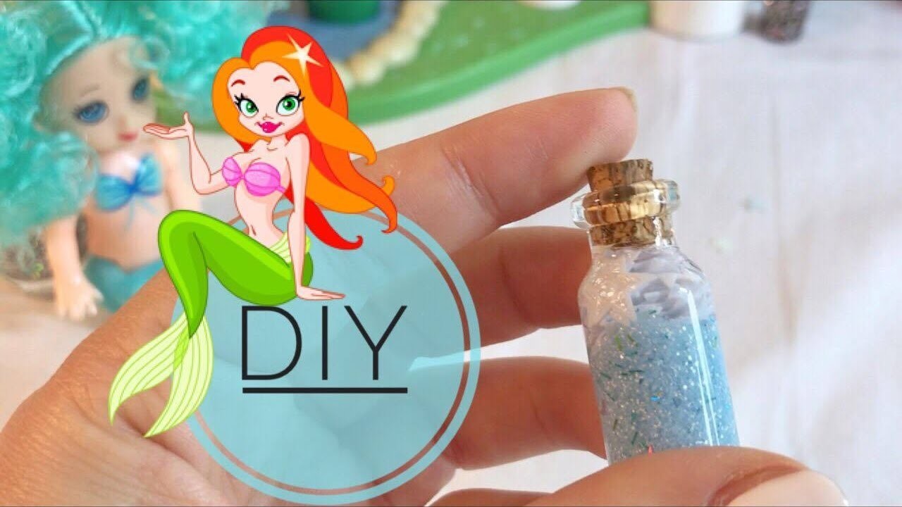 Lila DIY- Mini Bottiglietta con Polvere Magica di Sirena Glitter (con sale da cucina)