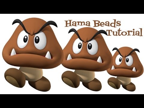Hama Beads -  The wonderland of Mario #6 - Goomba