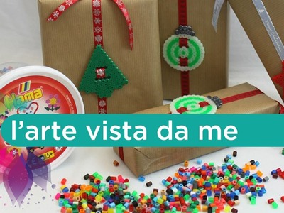 Hama beads Tutorial: decorazioni per packaging natalizio-Natale Fai da te (ft. Perlinedastirare.it)