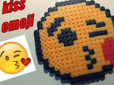 Kiss emoji con perline da stirare hama beads.pyssla ||kamipucca||