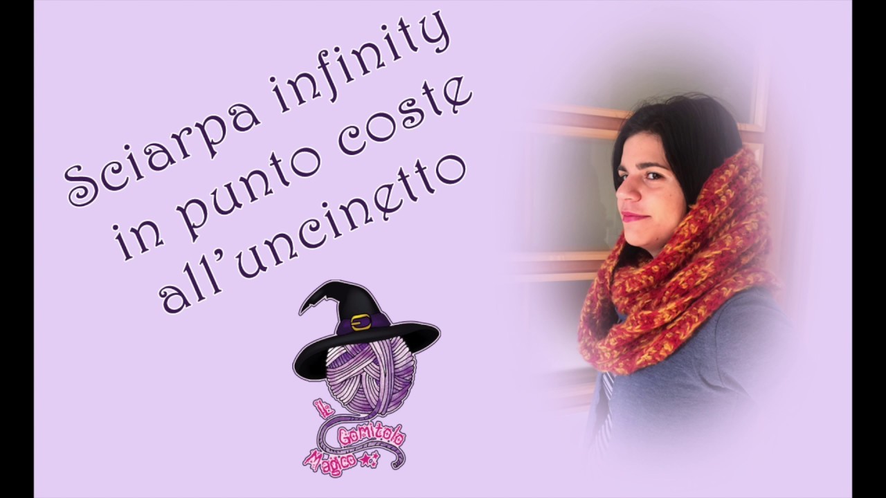 Sciarpa infinity in punto coste all'uncinetto. Infinity scarf in backloop stitch