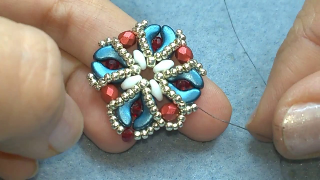 DIY- Tutorial orecchini Narcissa con perline Arcos, Superduo, mezzi cristalli e cipollotti