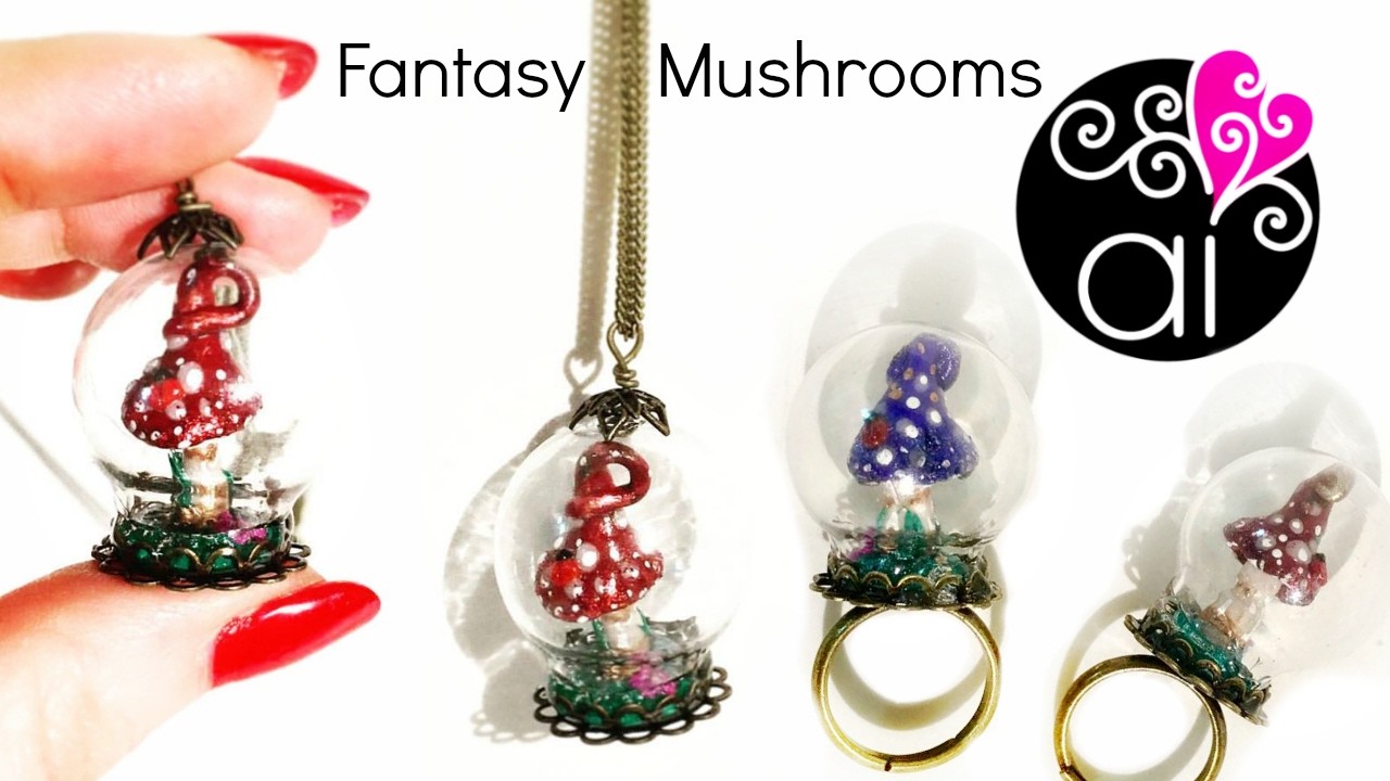 Fantasy Mushrooms | Polymer Clay Tutorial | DIY Miniatures