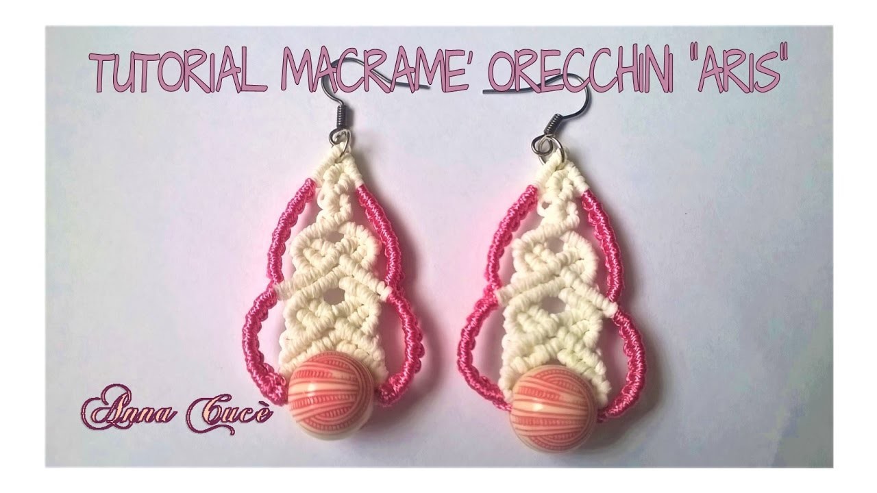 Tutorial macramè orecchini "Aris".Tutorial macramé earrings "Aris".Diy tutorial