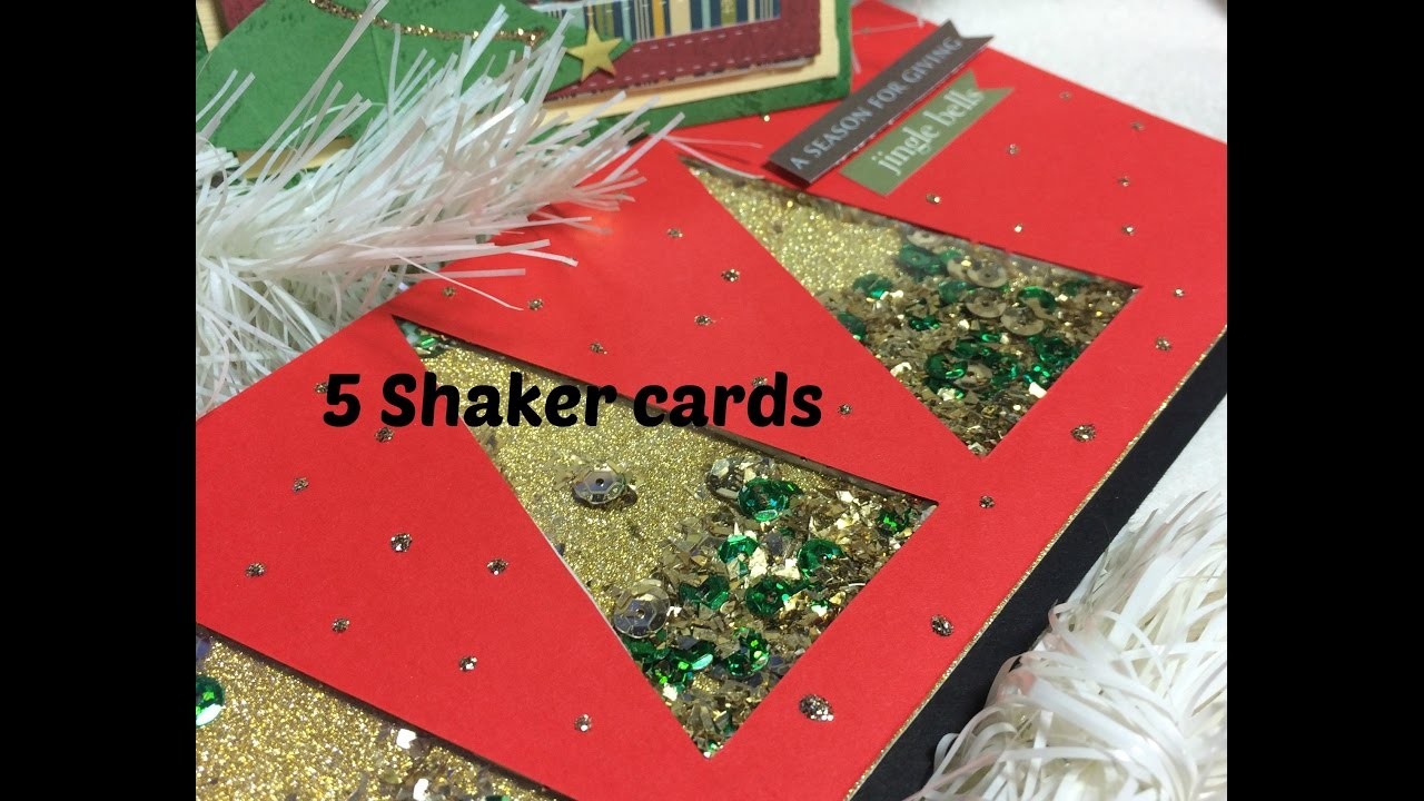 5 Shaker cards Natalizie- Scrapbooking Tutorial | Scrapmary