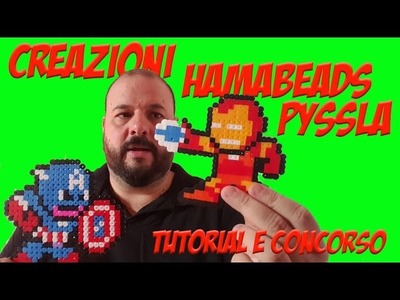 Tutorial + concorso Hamabeads e pyssla di Iron Man e Capitan America