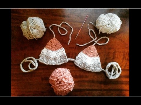 Come fare triangolo all'uncinetto (STRUTTURA a V) #9 - Crochet bikini tutorial