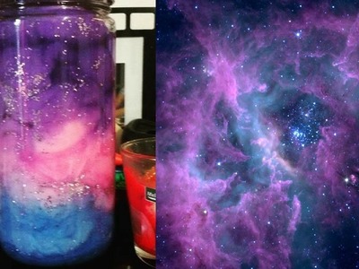 DIY galassia in bottiglia. bottle nebula