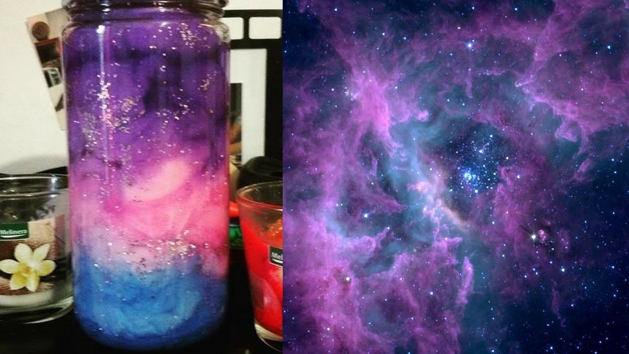 DIY galassia in bottiglia. bottle nebula