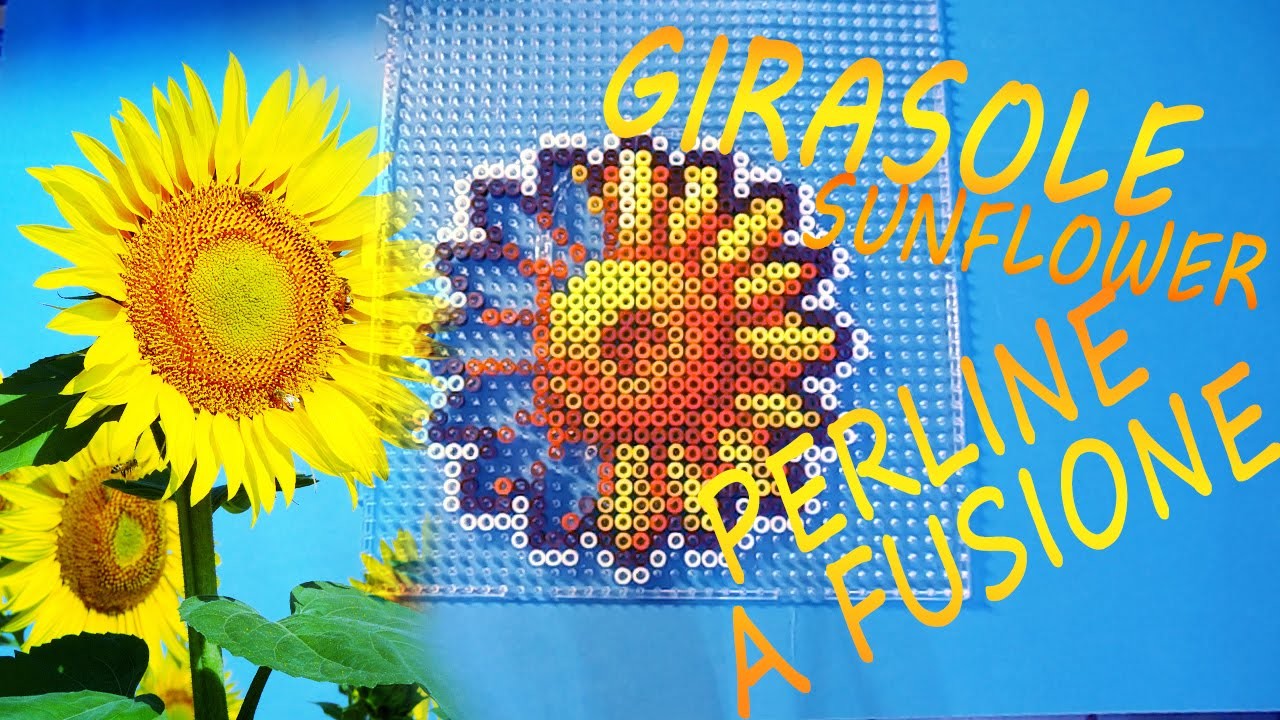 Girasole super colorato - Fuse Bead Sunflower speed art (perline da stirare. a fusione)