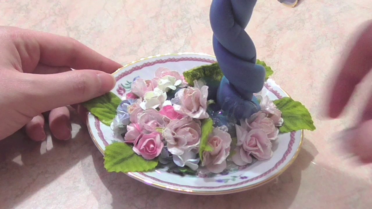Tutorial tazza sospesa con cascata di fiori | Diy cup suspended with flowers waterfall | Home decor