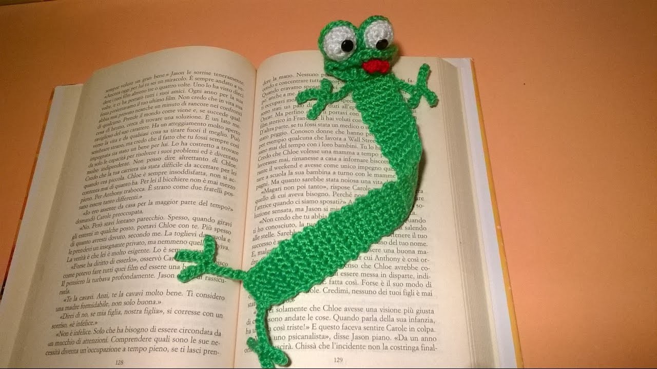 Rana Segnalibro Uncinetto Tutorial -Amigurumi - Crochet Frog Bookmark - Rana Marcador