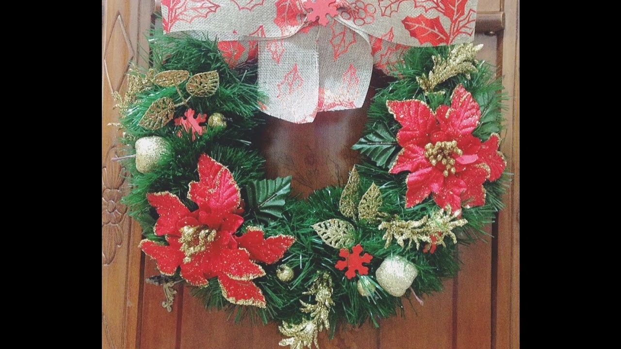 Tutorial ghirlanda di Natale | Tutorial Christmas wreath | Diy | Decorazioni Natalizie | Fai da te |