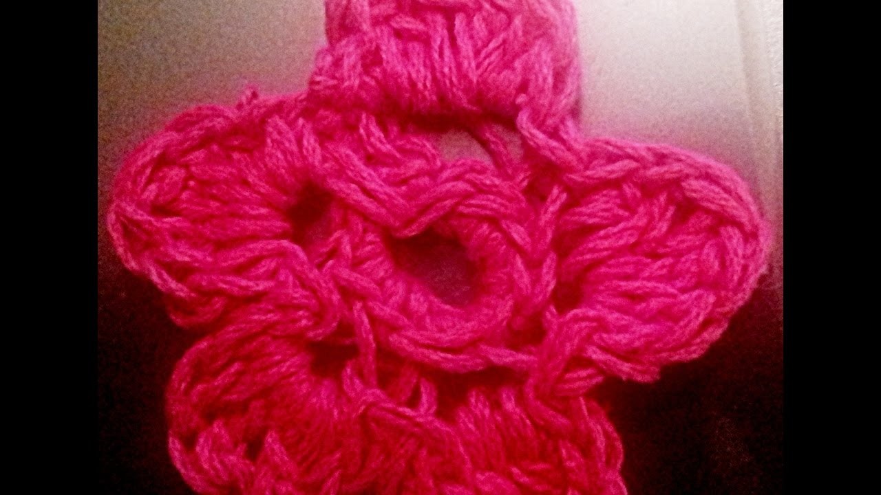 UNCINETTO:  COME FARE FIORE A 5 PETALI 2D - crochetting  flower