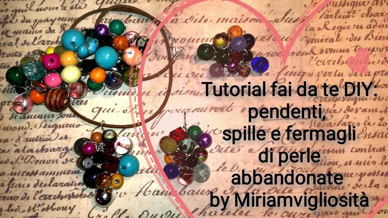 Tutorial fai da te DIY: pendenti, spille e fermagli di perle abbandonate! by Miriamvigliosità
