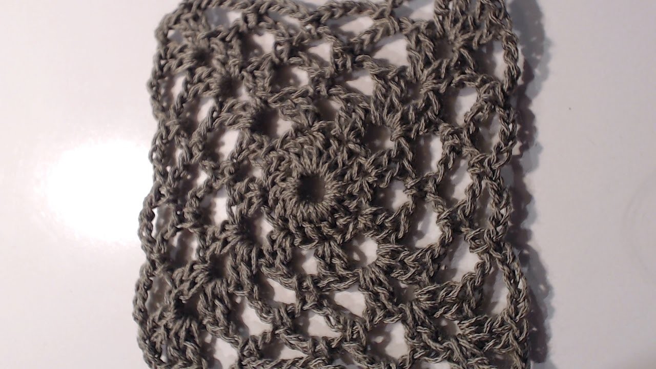 Piastrella n° 2 all'uncinetto facilissima tutorial -granny square - crochet