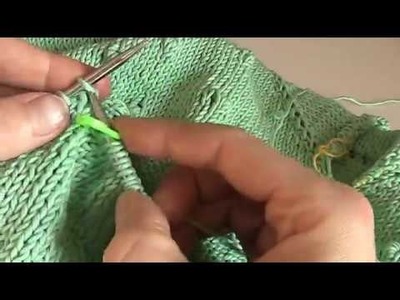 Punto pop corn con i ferri dritti e con i circolari, how to knit pop corn stitch