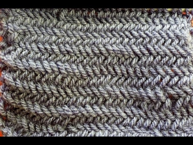 Punto spina di pesce ai ferri - Herringbone knitting stitch tutorial ENsubs