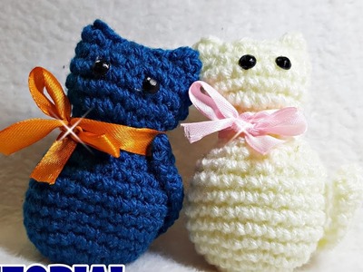 Tutorial GATTINI amigurumi all'uncinetto - crochet little cats - facile - easy