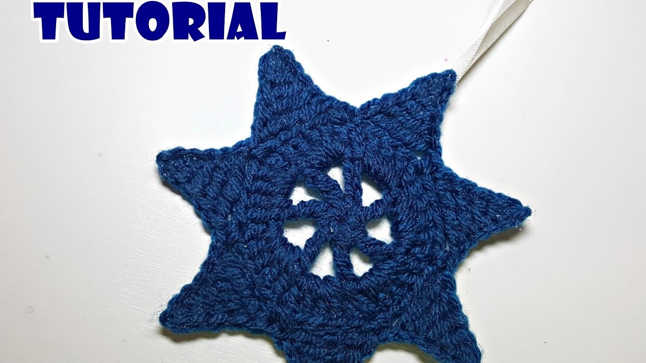 Tutorial STELLA decorativa all'uncinetto - crochet star home decor - facile