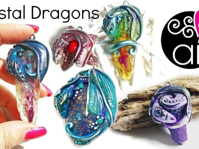 Crystal Dragons | Polymer Clay Tutorial | DIY Pendants