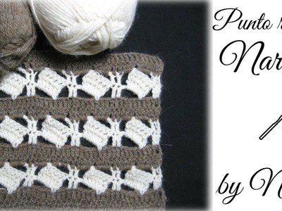 Punti uncinetto- punto rigato narubo bicolore- crochet stitche box in bow