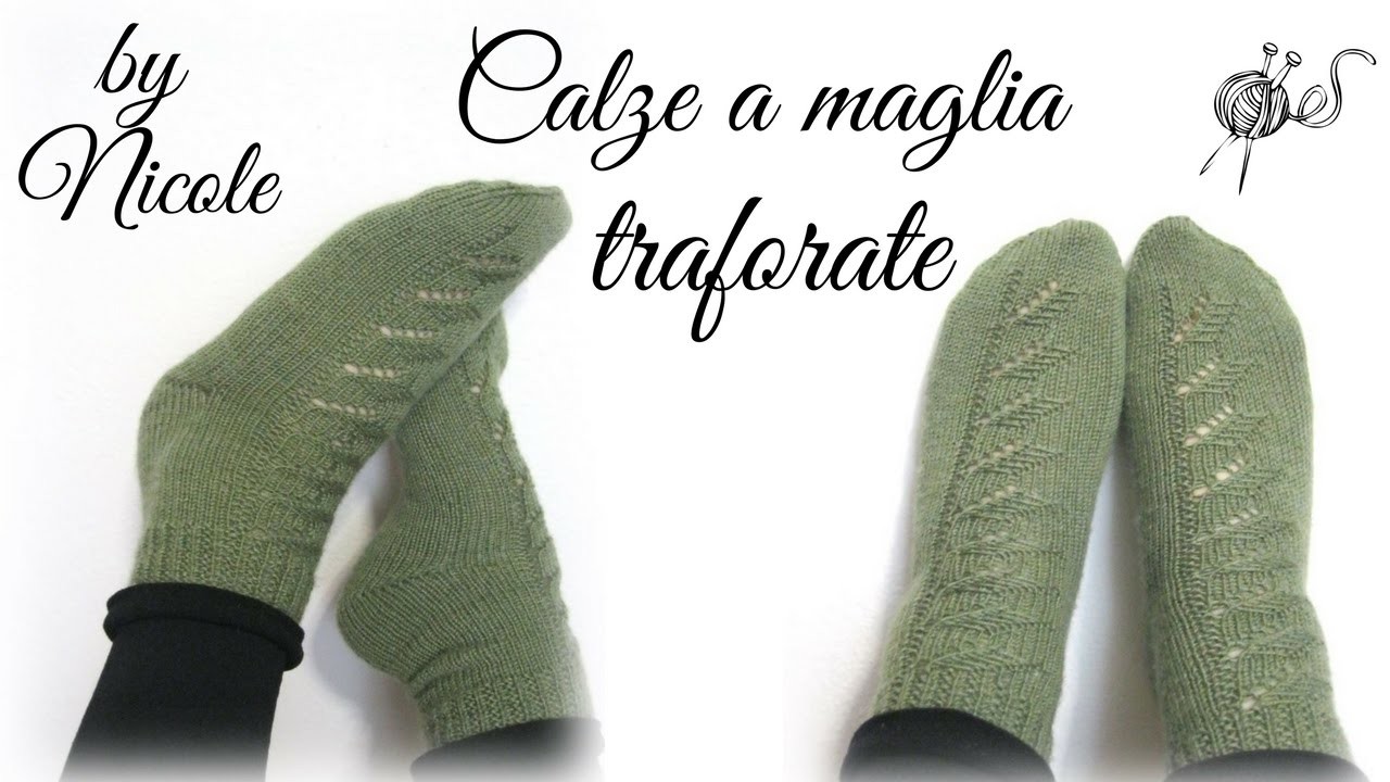 Come realizzare calze a maglia traforate-How to knit socks cuff down