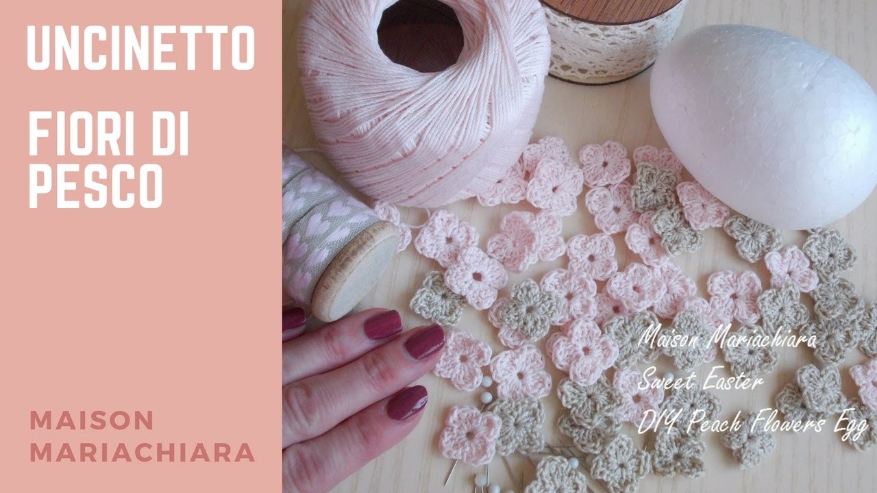 Uncinetto | Fiori di Pesco - Crochet | How to Crochet Flowers | Peach Flowers