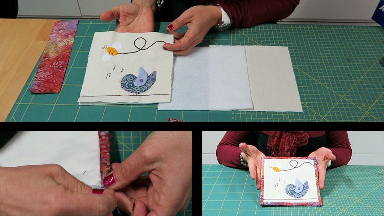 Patchwork – Composizione tre strati – Bordo – Punto nascosto