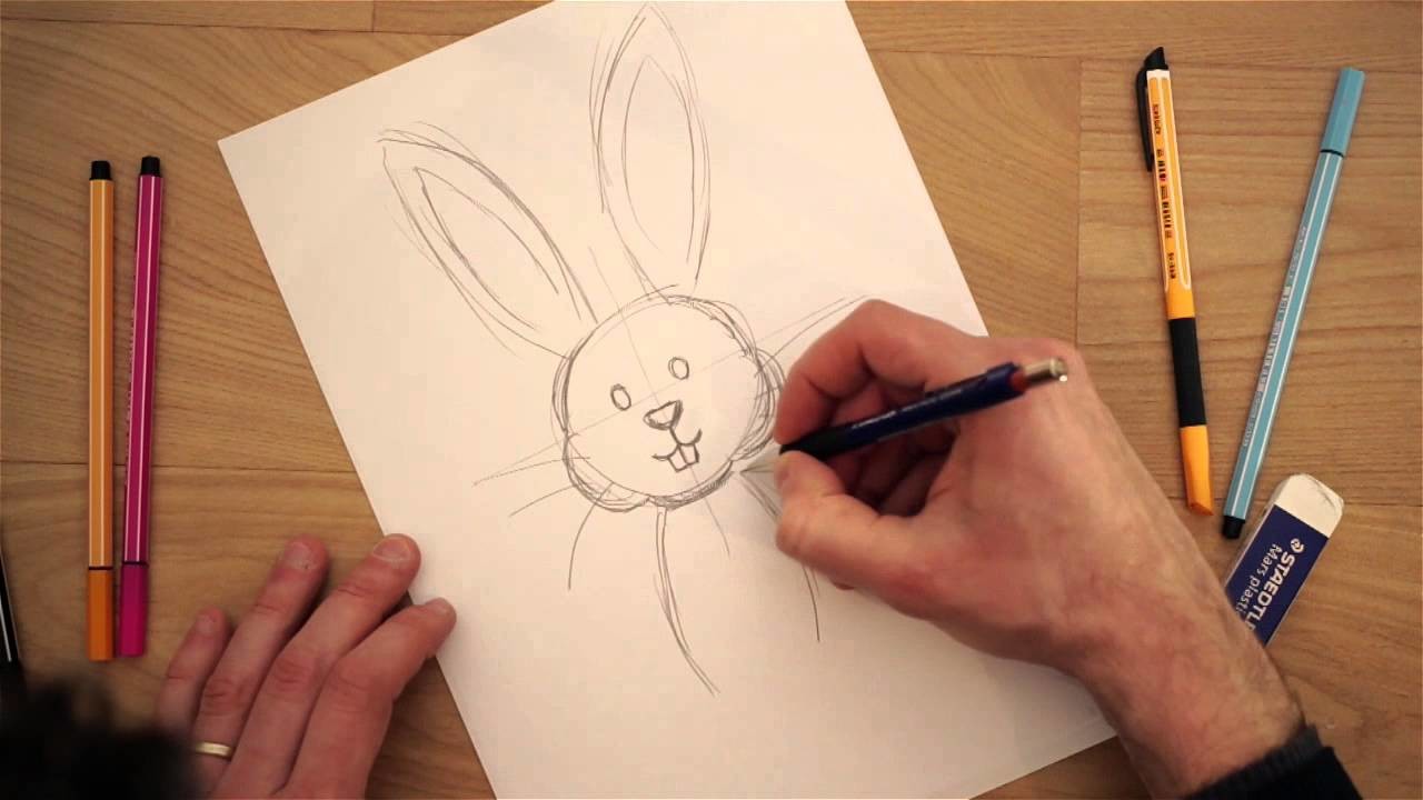 Disegni di Pasqua da colorare per bambini: il coniglio
