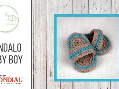 Tutorial - Sandalo baby boy (taglia 0-3 mesi)