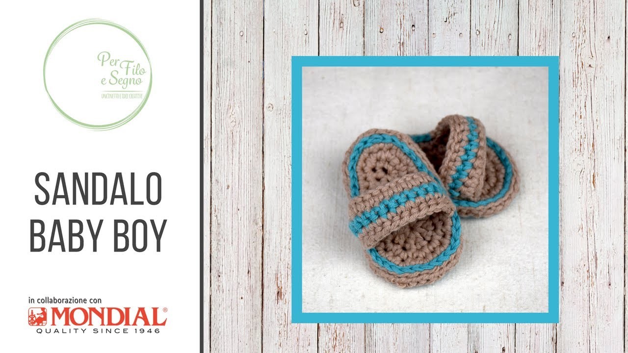 Tutorial - Sandalo baby boy (taglia 0-3 mesi)