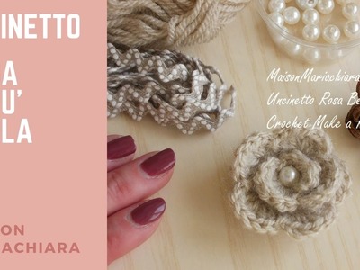 Uncinetto | Fiori | Rosa con Perla | Crochet How to crochet a Rose Crochet Flowers | Flor Rosa
