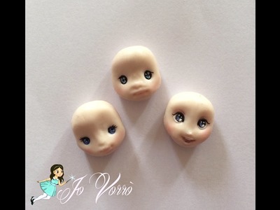 How to make a simply face doll tutorial polymerclay - face number three