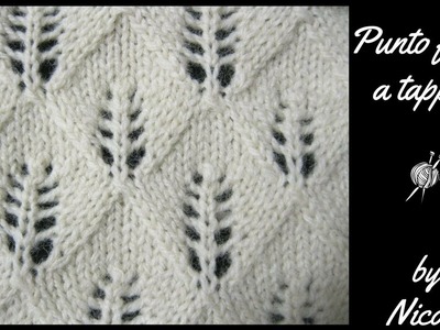 Punto foglie a tappeto a maglia - knitting stitches