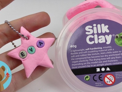 Portachiavi con il nome fatto di Silk Clay | idea fai da te come regalo | plastilina