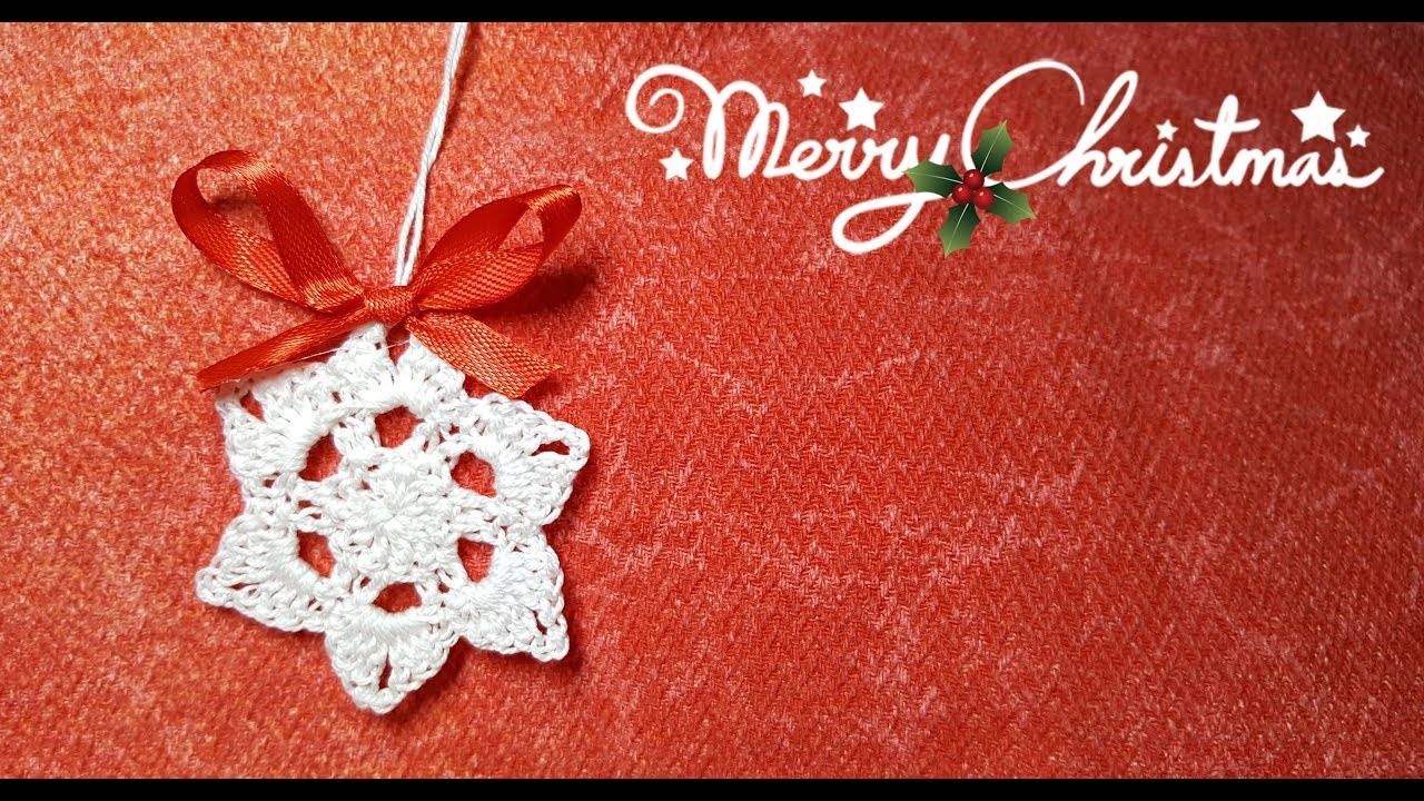 Decorazione di NATALE all'uncinetto #1 -Crochet Christmas decoration - FACILE - easy tutorial