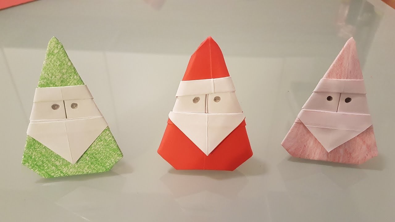 Babbo Natale di carta - Origami - Santa Claus