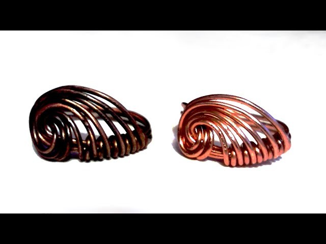 Simple wire wrap ring tutorial : Anello a spirale - conchiglia