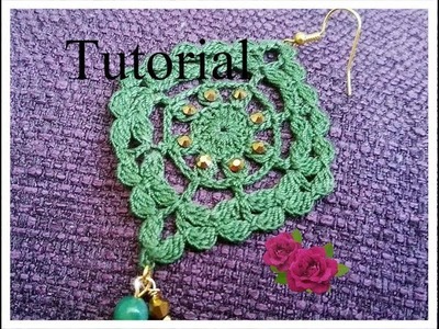 Tutorial 30. * Orecchini Rombo all' Uncinetto * . How to Crochet Earrings