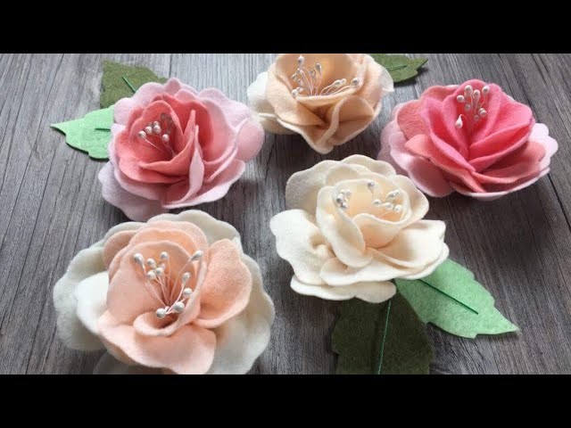 Diy how to make easy felt roses tutorial come realizzare rose in feltro pannolenci San Valentino