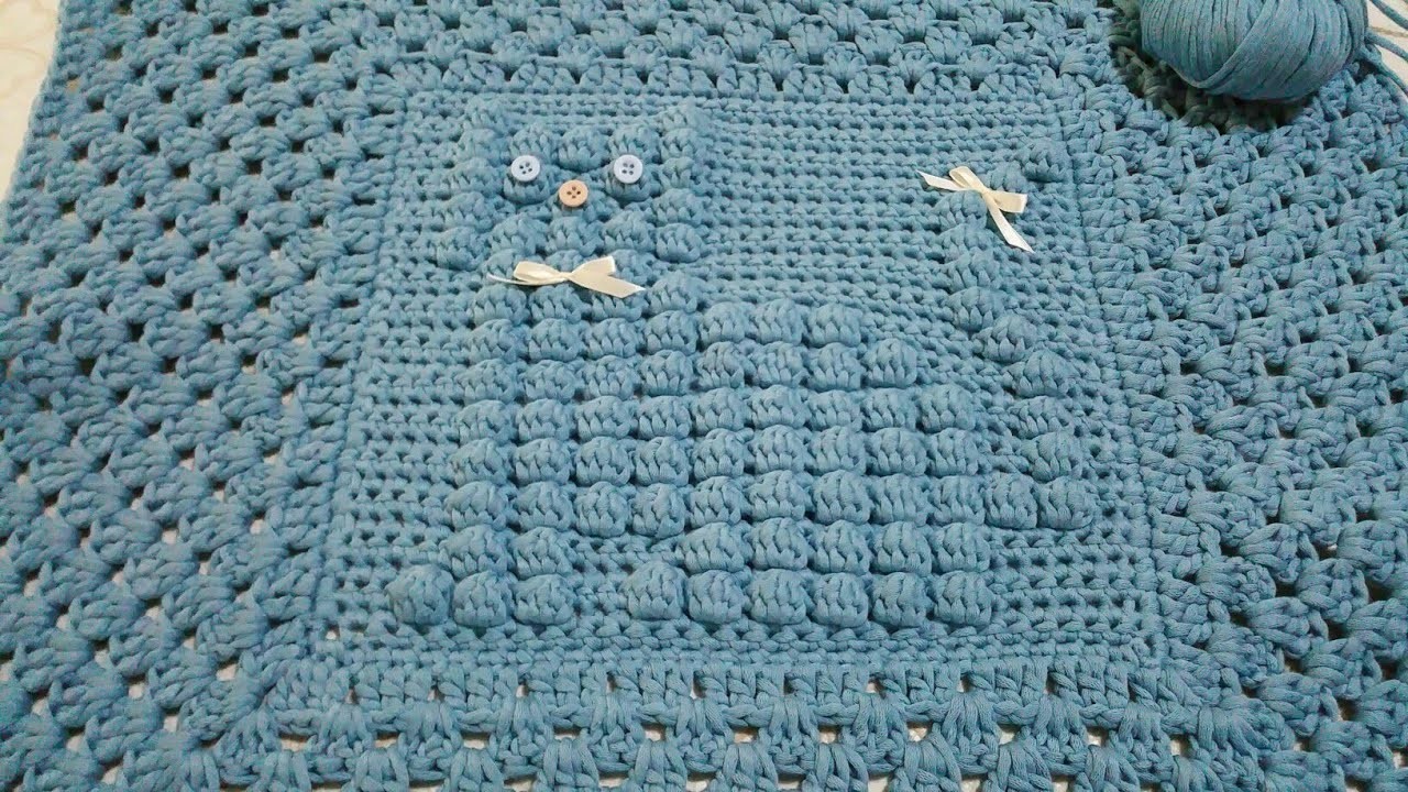 Copertina Gattino uncinetto cotone.crochet