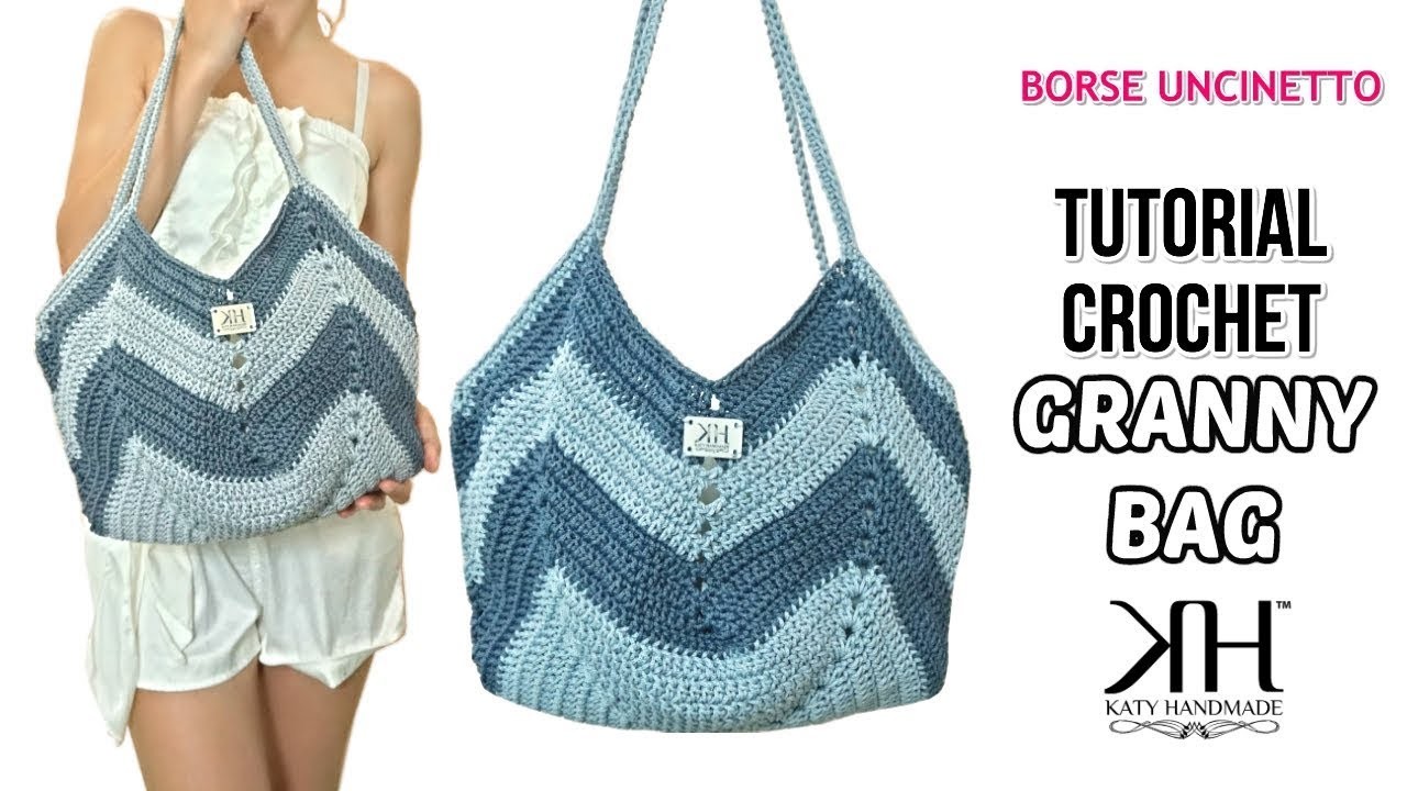 TUTORIAL BORSA UNCINETTO "GRANNY BAG" - Crochet pattern ● Katy Handmade
