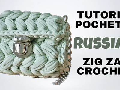 TUTORIAL POCHETTE UNCINETTO PUNTO PUFF ZIG ZAG - Crochet "Russian" Bag● Katy Handmade