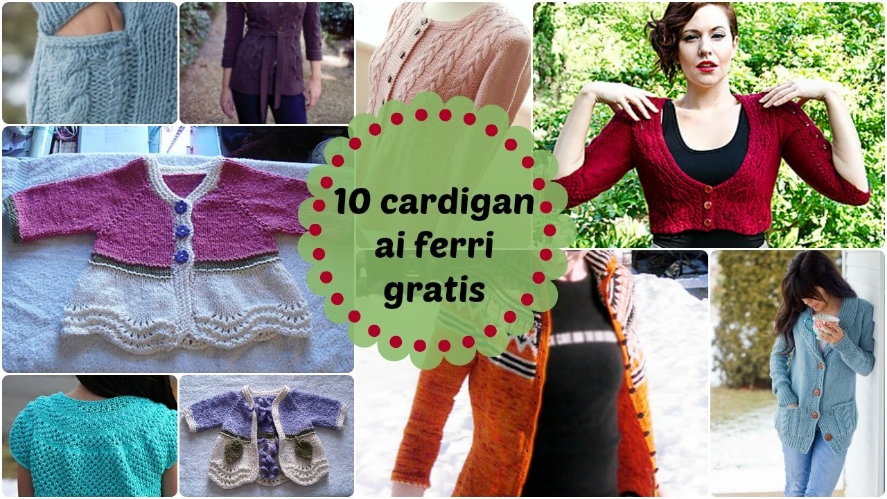 10 cardigans ai ferri gratuiti