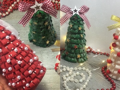 Easy DIY for Christmas tutorial facilissimo per Natale How to make a little tree with plastic glass