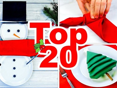 20 idee per realizzare gli addobbi natalizi ???????? | Come piegare i tovaglioli per la tavola di Natale