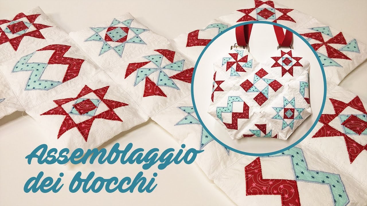 Assemblaggio Blocchi Patchwork realizzati in-the-Hoop